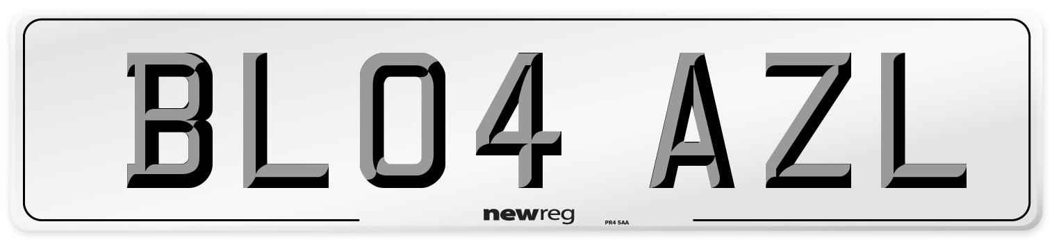 BL04 AZL Number Plate from New Reg